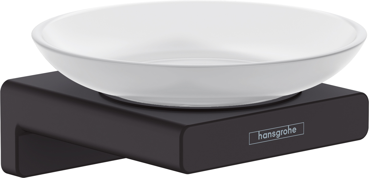 мыльница hansgrohe addstoris 41746670 черный матовый