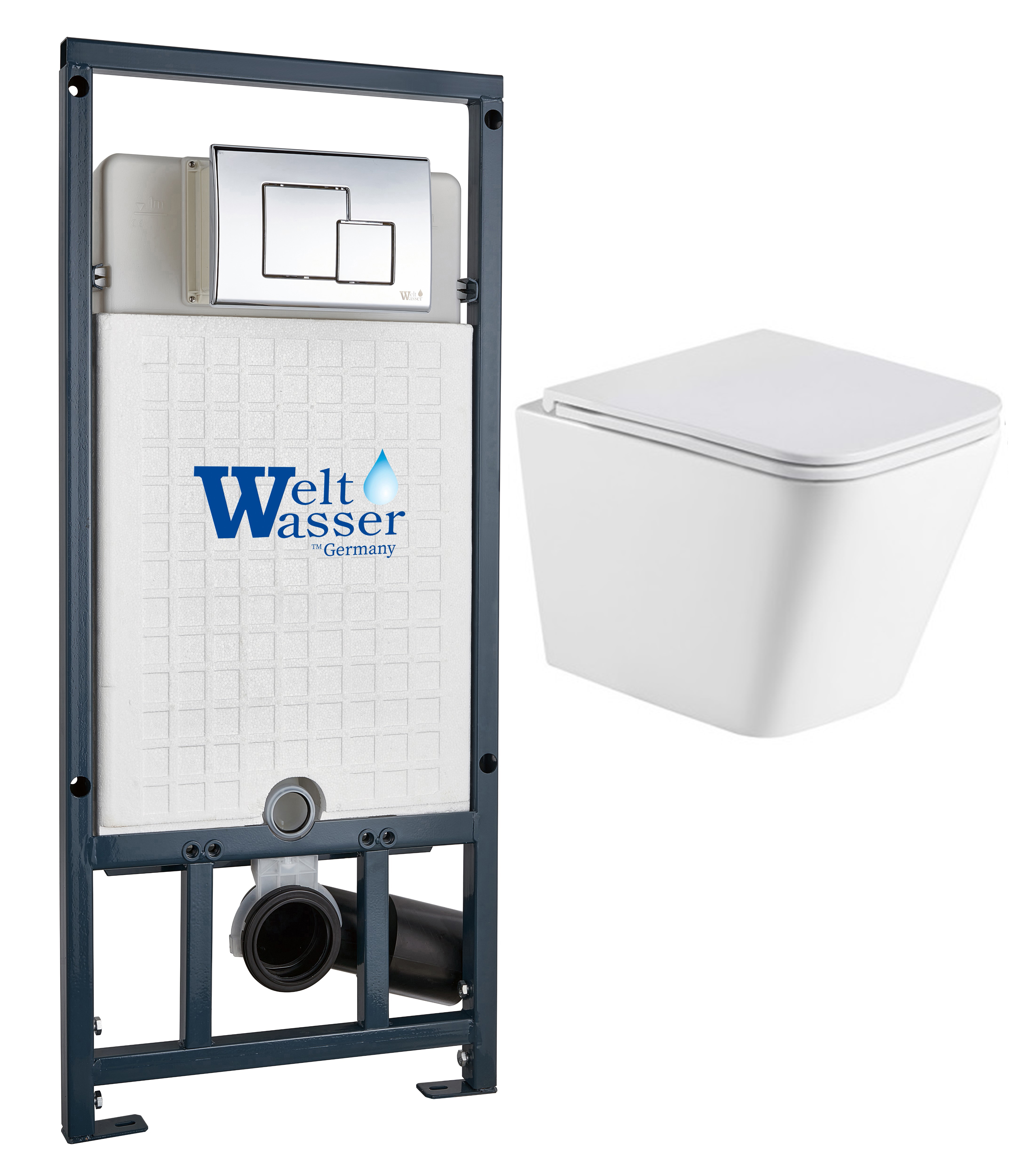 комплект инсталляции welt-wasser marberg 507 с унитазом gelbach 043 gl-wt и клавишей смыва mar 507 se gl-wt белый глянец