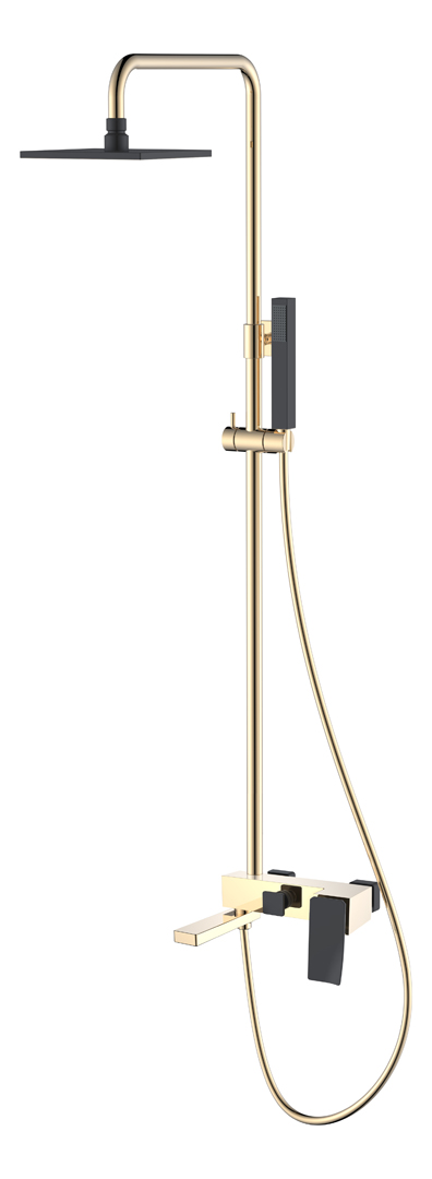 душевая стойка boheme q gold black 148-gb.2 золото/черный