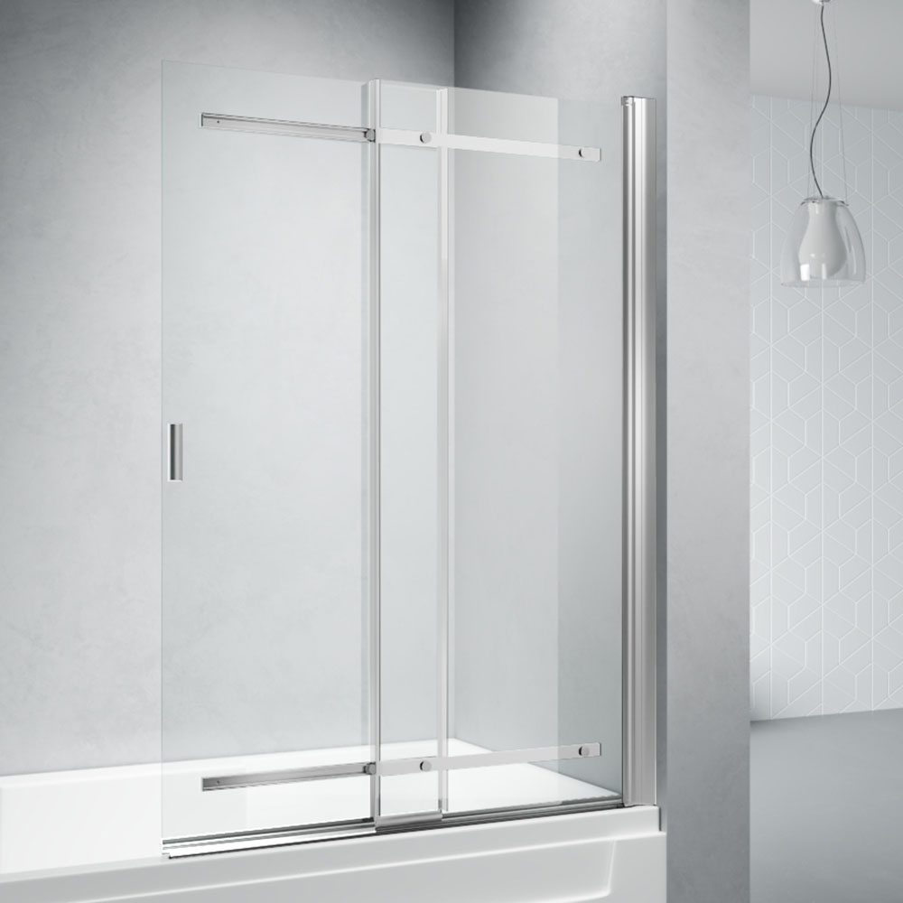 шторка для ванны veconi pl88b-90-01-c8 90x140 стекло прозрачное / профиль черный матовый