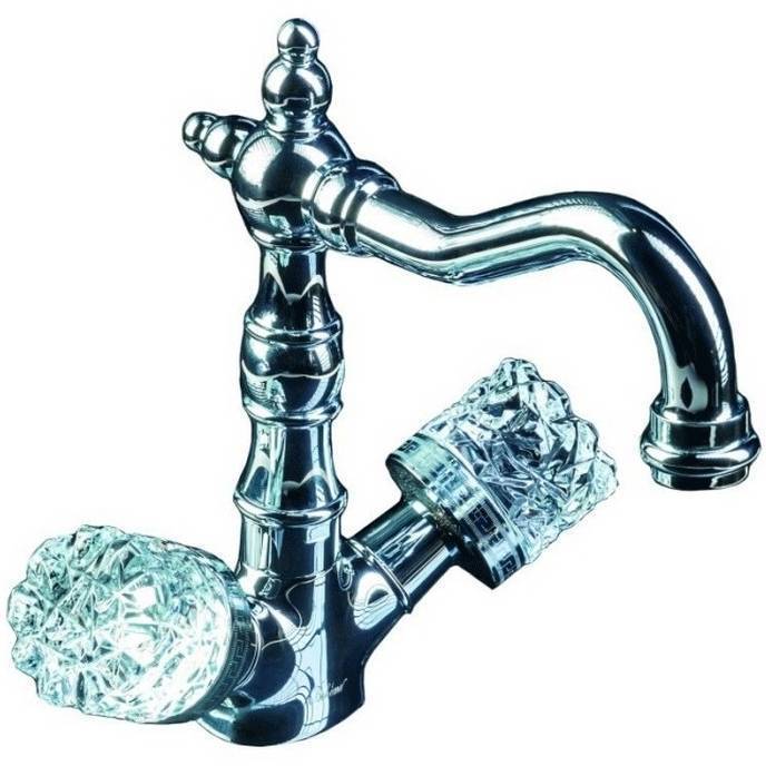 смеситель для умывальника высокий boheme crystal 272-crst хром, ручки хрусталь