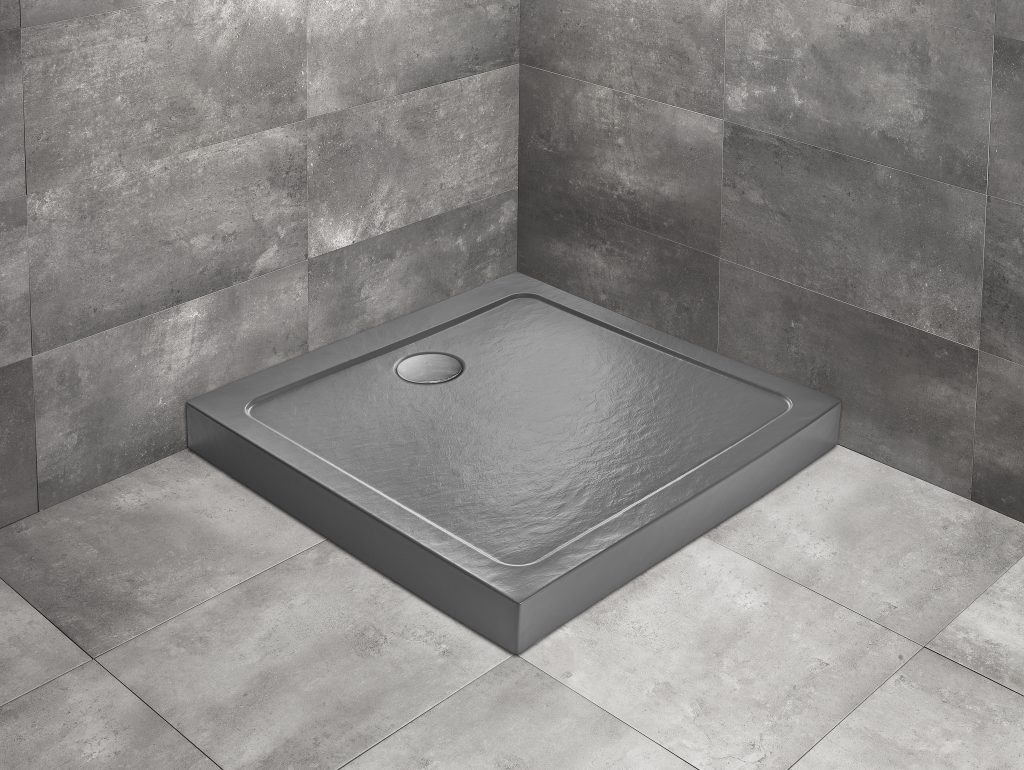 душевой поддон radaway doros c compact 100x100 stone anthracite