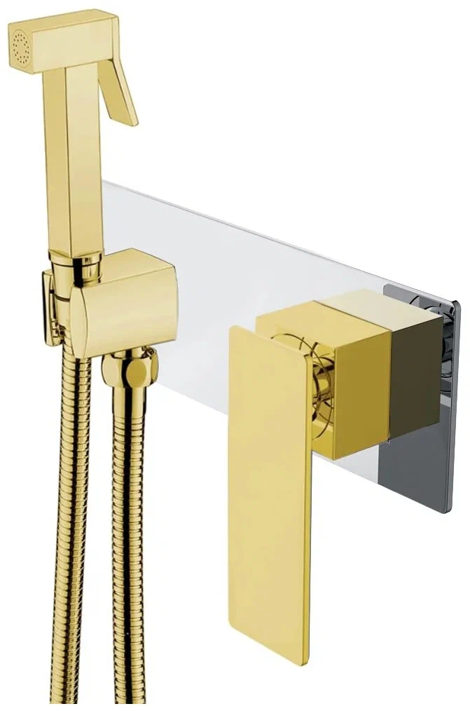 набор для псевдобиде со смесителем скрытого монтажа boheme q 147-crg chrom gold