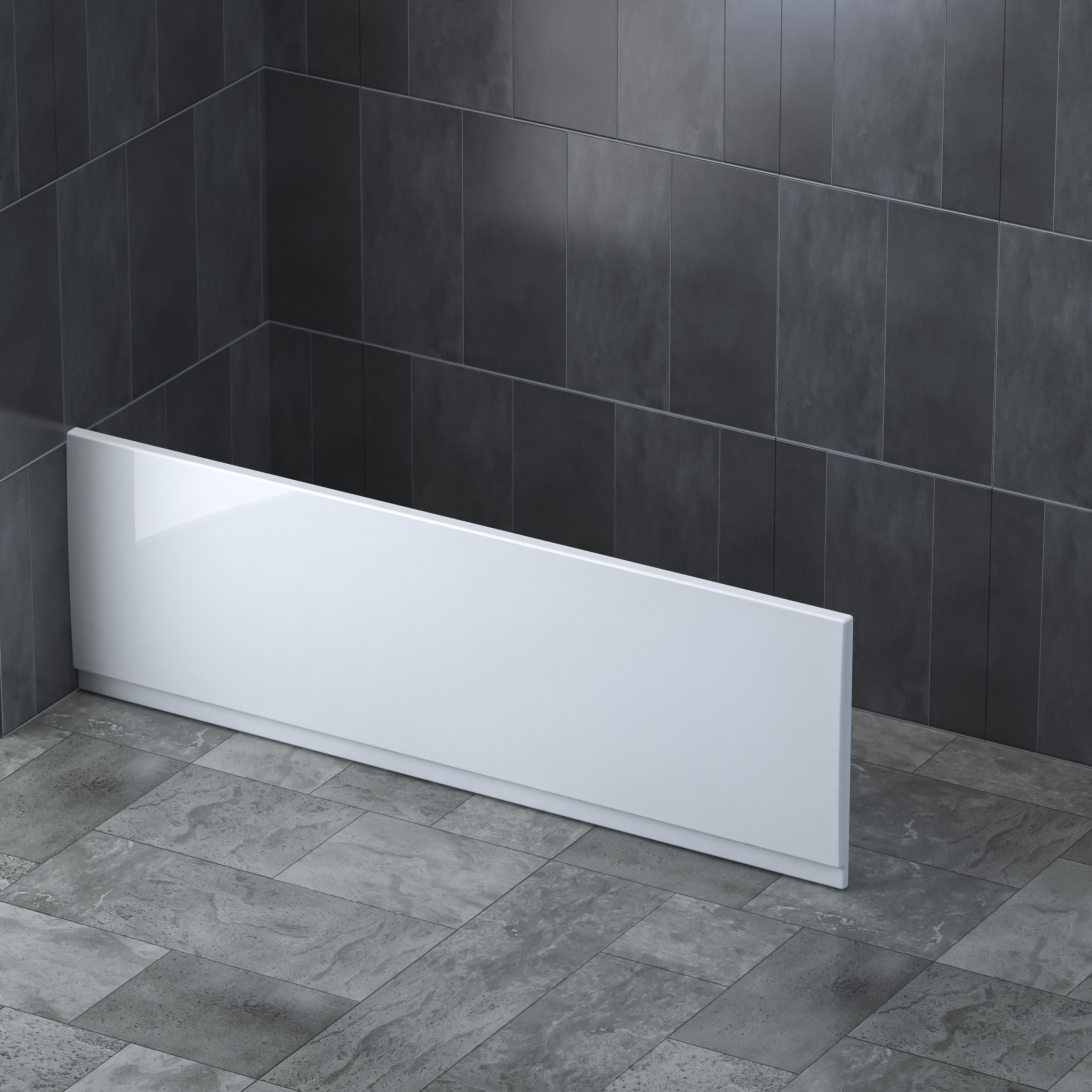 экран для ванны roxen 240180 180x55 лицевой, белый