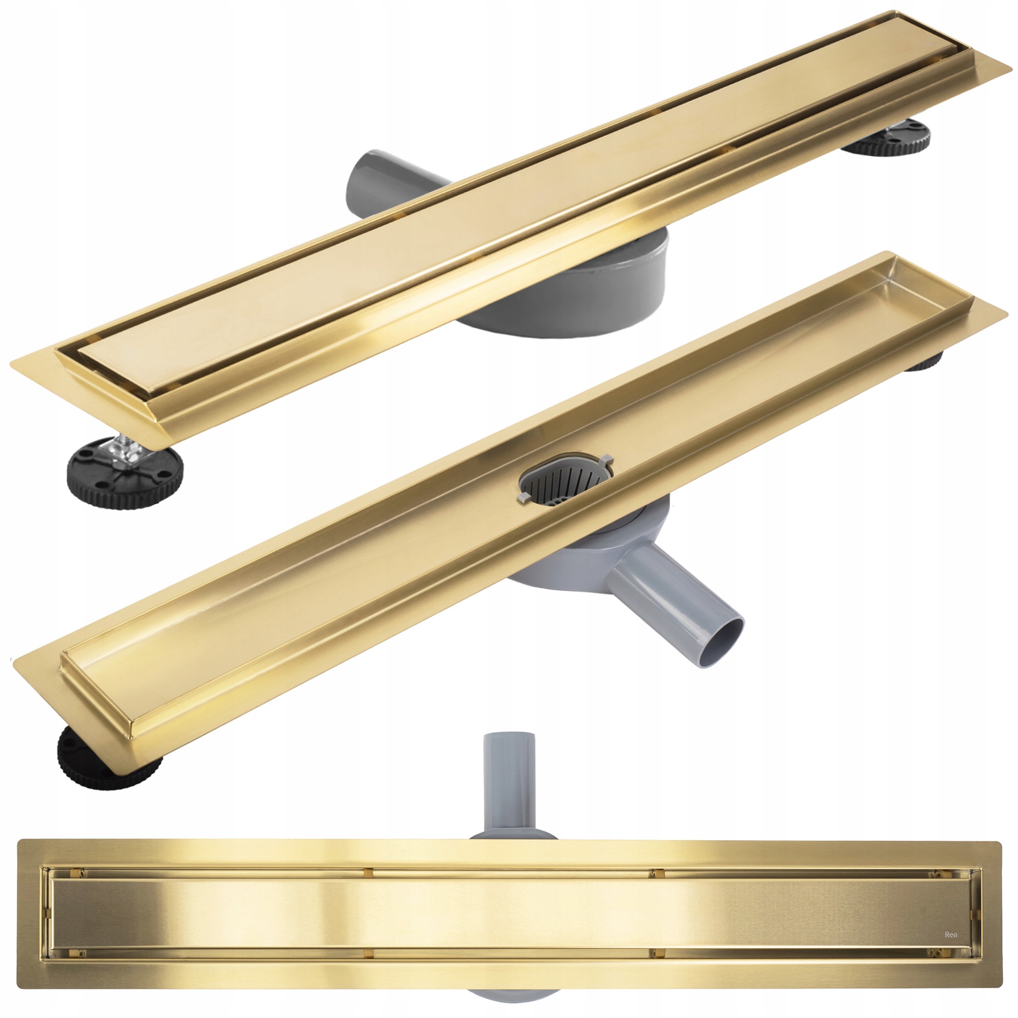 душевой лоток rea neox pro brushed gold 600 золото матовый