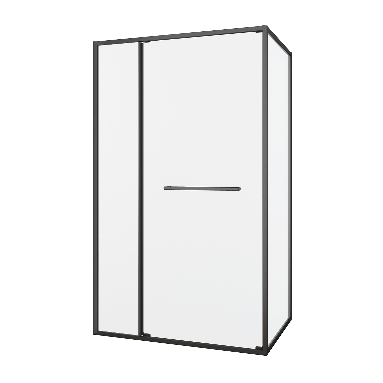 душевой уголок black&white stellar wind s1180-1290gm brushed gunmetal стекло прозрачное, профиль оружейная сталь