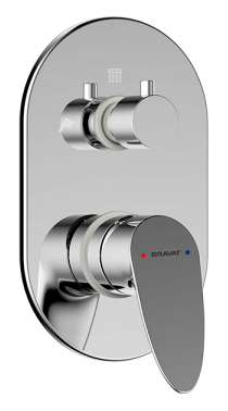 накладка для смесителя скрытого монтажа bravat drop p69190c-2-rus