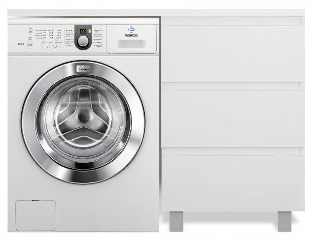 тумба напольная эстет dallas luxe 115,2x48,2 для установки со стиральной машиной (3 ящика) с умывальником правая