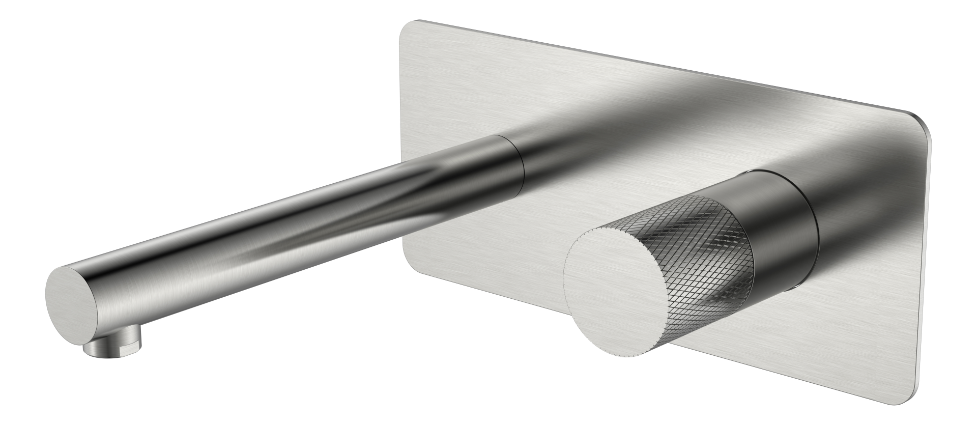смеситель скрытого монтажа для умывальника boheme stick touch nickle brush никель