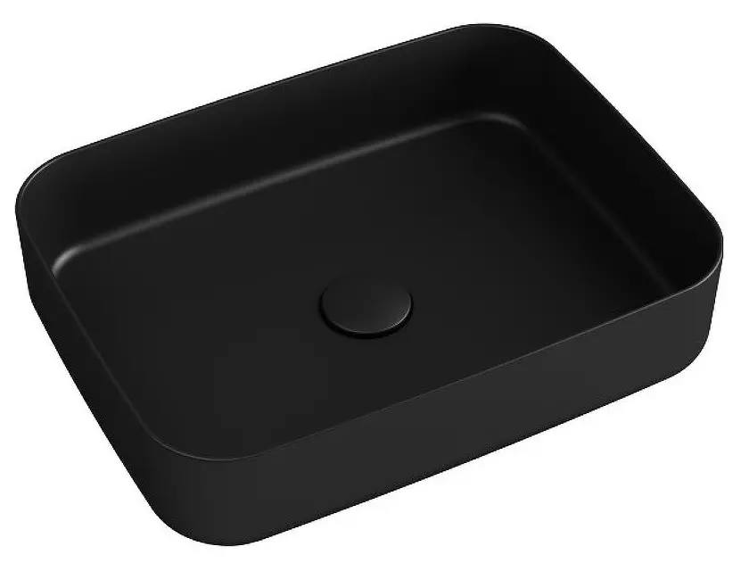 умывальник накладной isvea infinity 50x36 черный матовый
