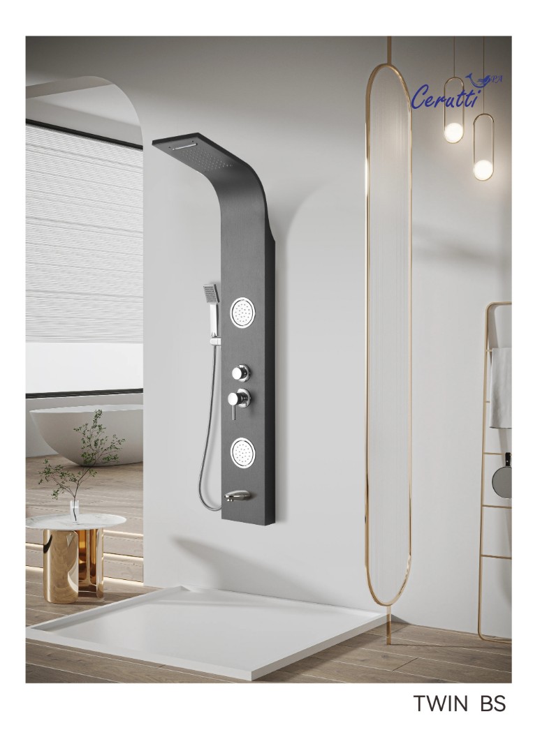 душевая панель ceruttispa twin bs ct9986 черный