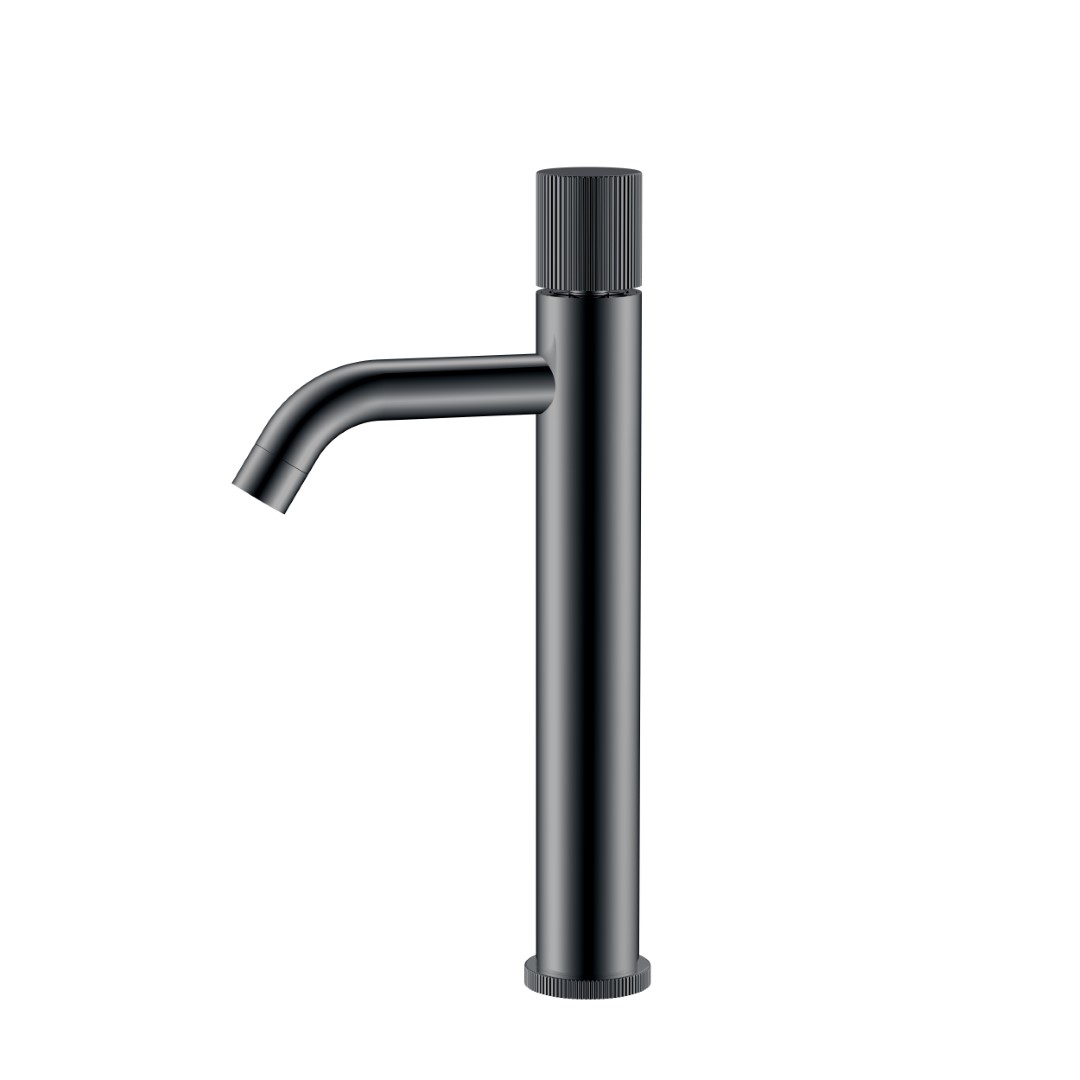 смеситель для умывальника boheme stick linea shine gun metal графит глянцевый