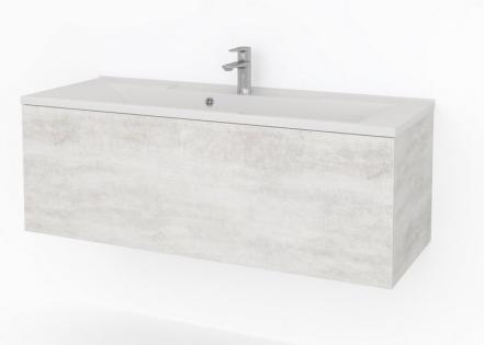 тумба подвесная какса сristal 22 120 с умывальником milen 1200 белая