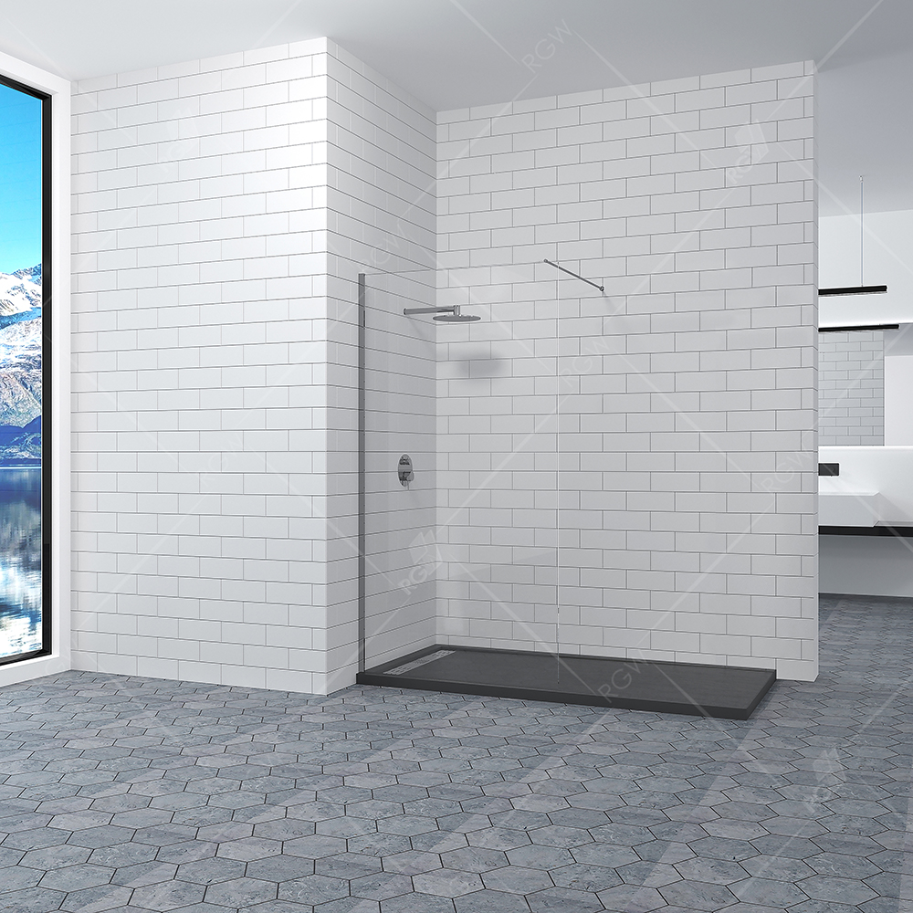 душевой уголок rgw walk in wa-010 130x195 стекло прозрачное, профиль хром
