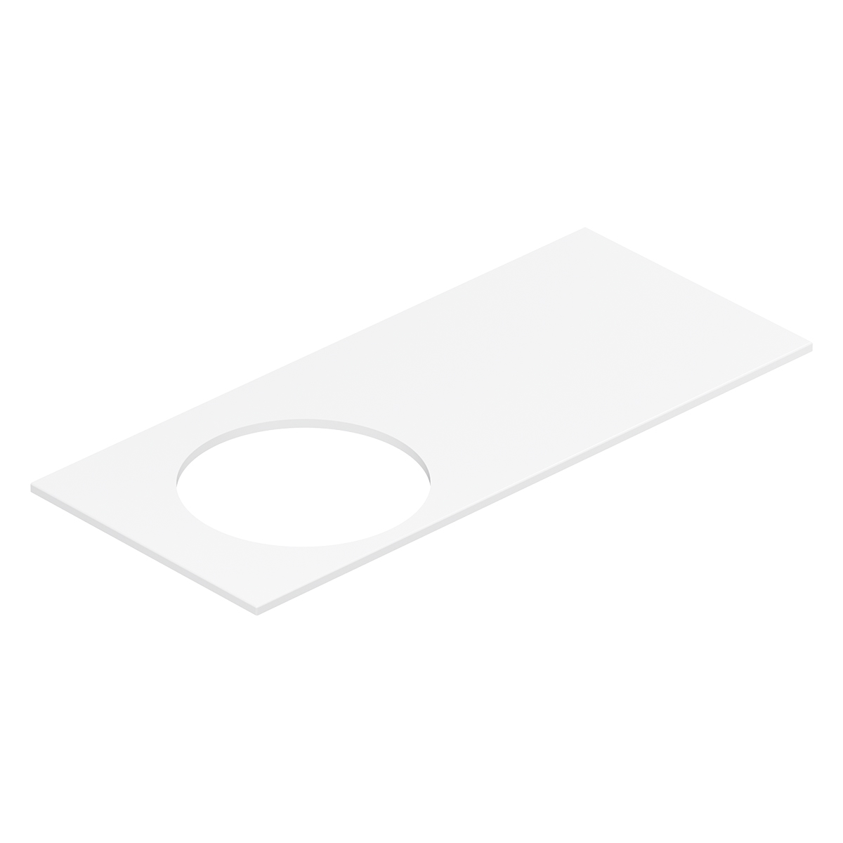 столешница белюкс luna-jazz-cir410 нп120 120x52 белый матовый, solid surface