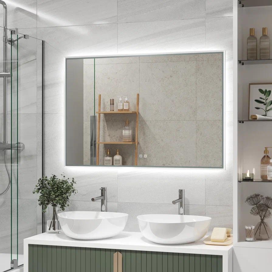 зеркало континент garcia led 100x70 белое