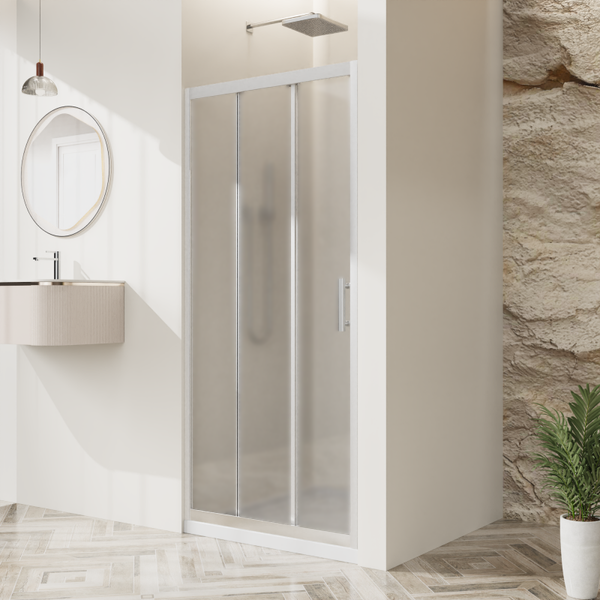 душевая дверь belbagno uno-195-bf-3-120-p-cr 120x195 стекло матовое, профиль хром