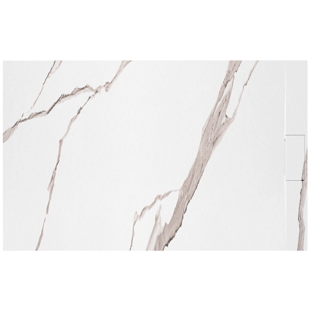 душевой поддон rea bazalt carrara white 80x100 белый мрамор