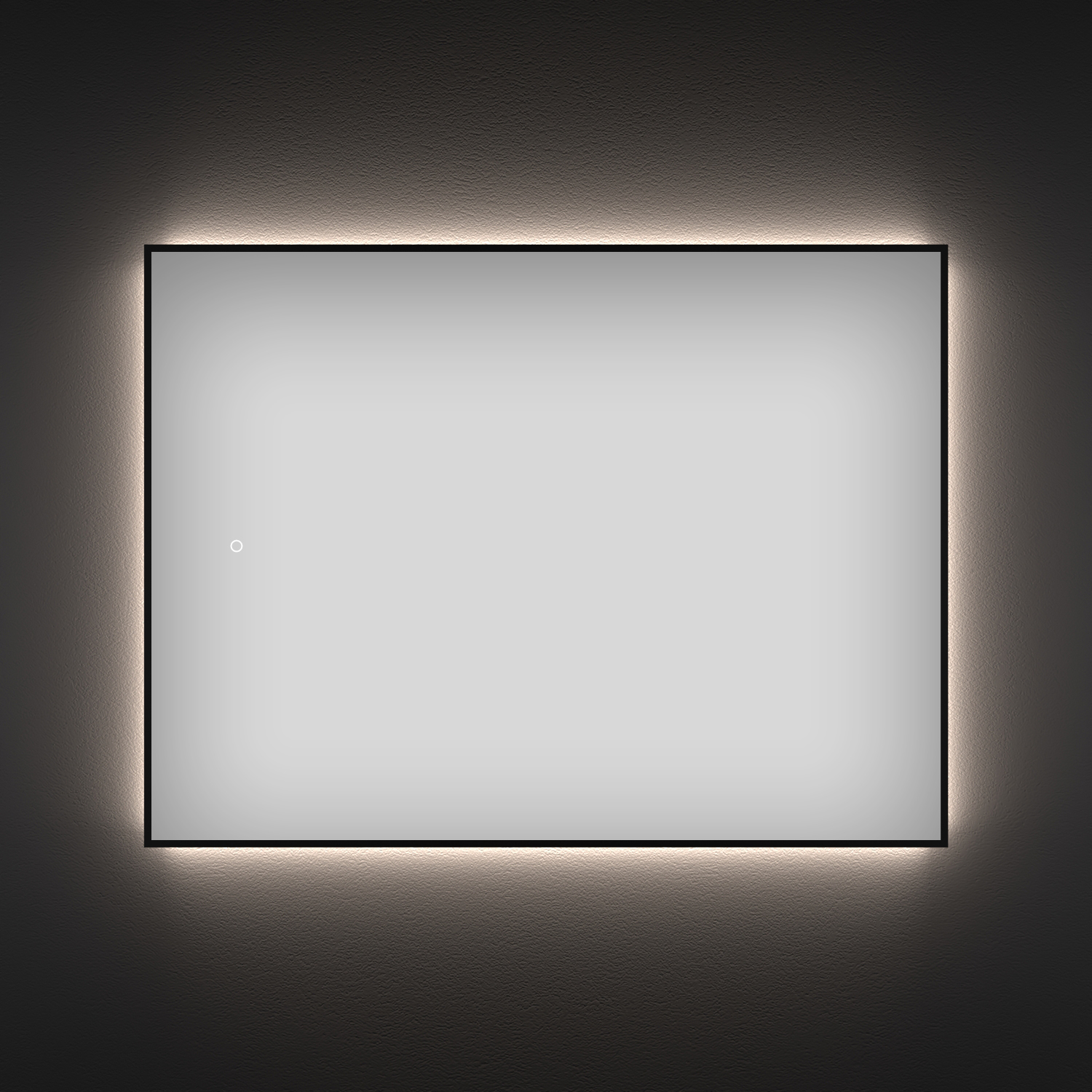 зеркало прямоугольное wellsee 7 rays' spectrum с фоновой led-подсветкой 172201030 100x70 см черный контур