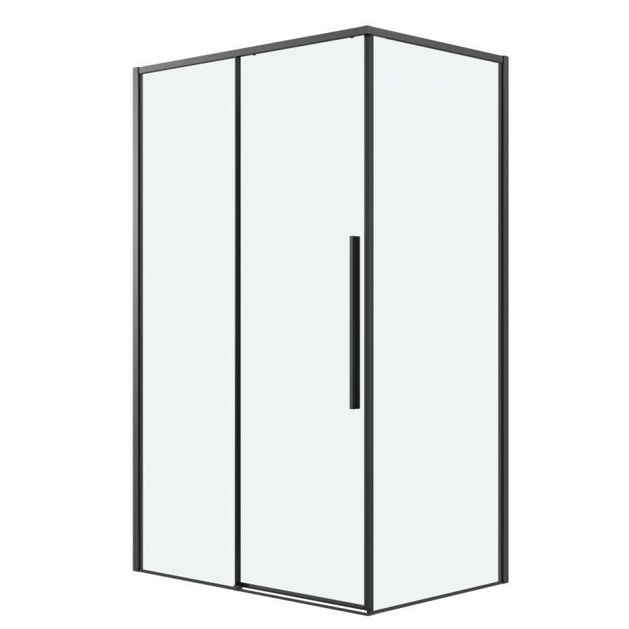 душевой уголок grossman galaxy 130x90 стекло прозрачное / профиль черный матовый