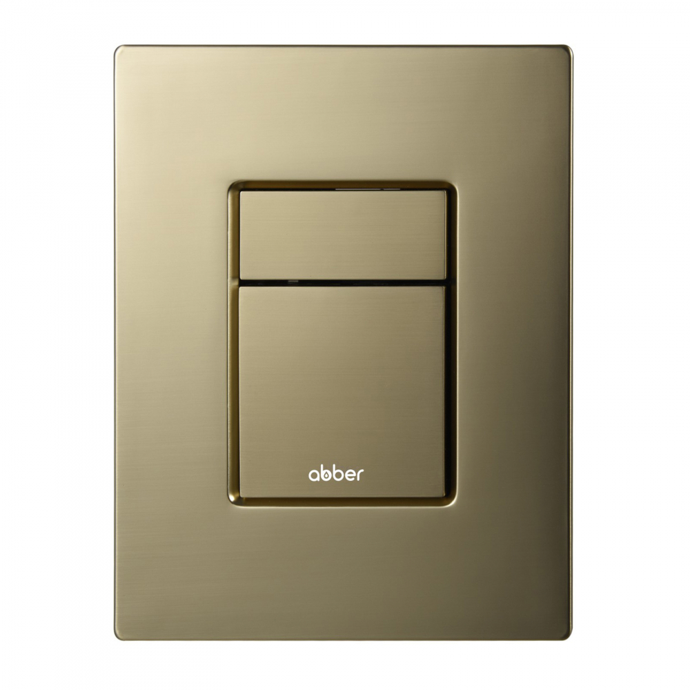 клавиша смыва abber ac0123bg брашированное золото