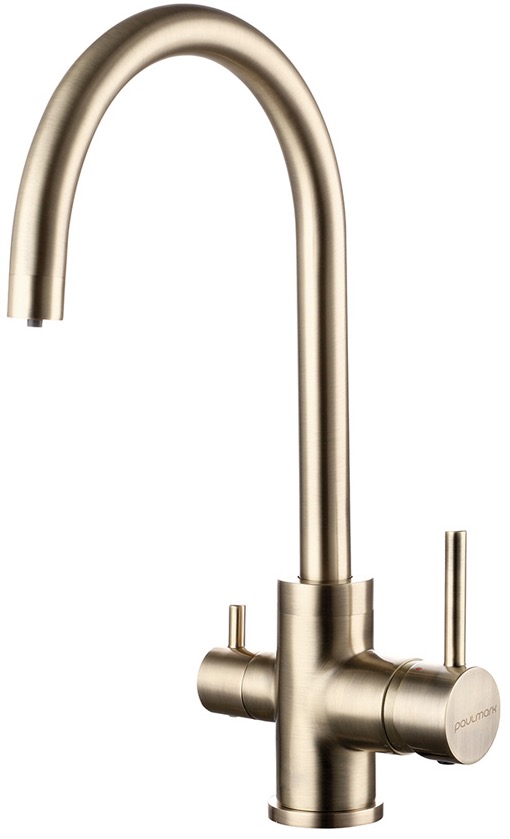 смеситель для кухни paulmark essen es213211-br бронза