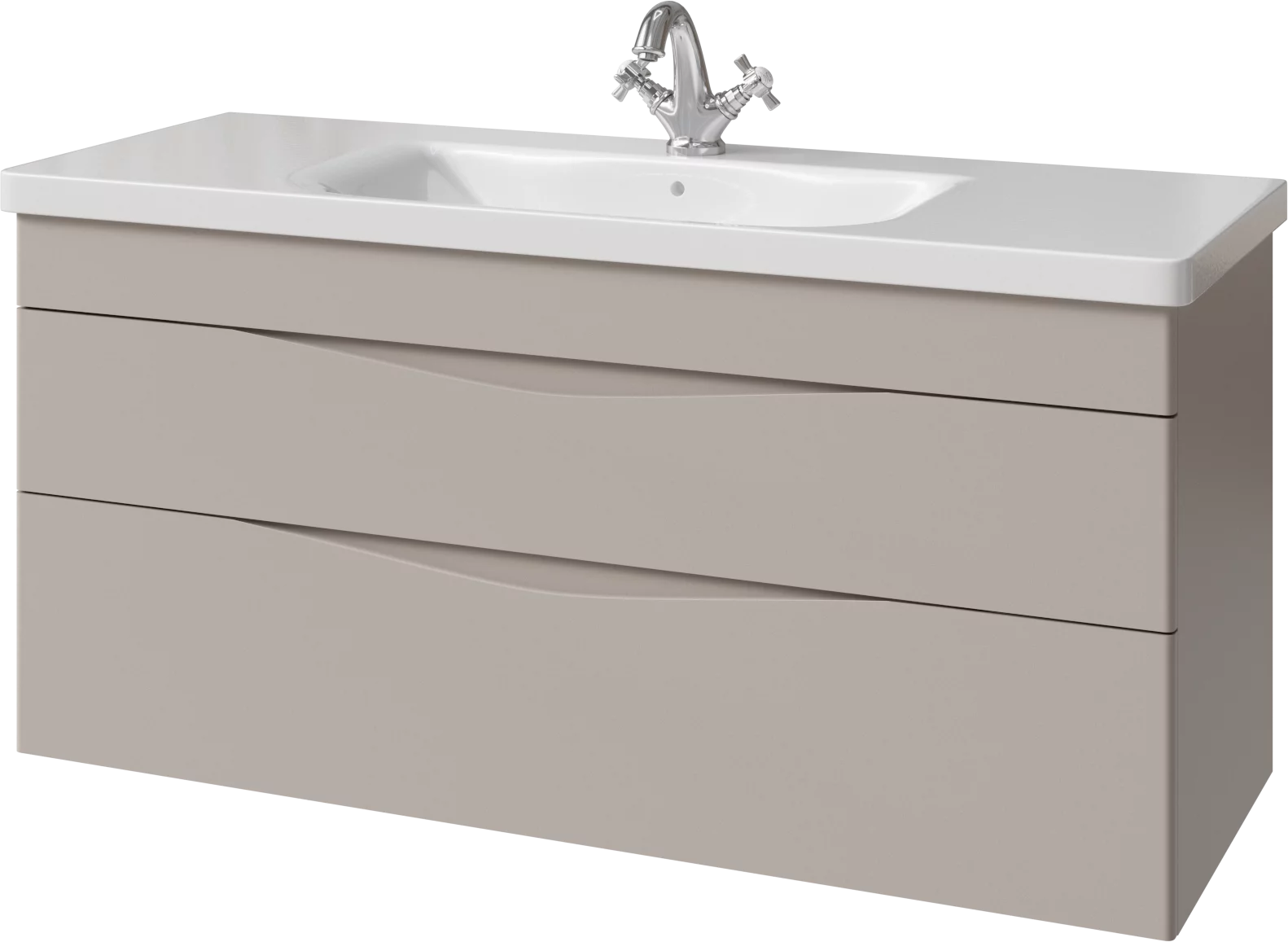 тумба подвесная caprigo lento 120 36216-sf022 коричневый матовый