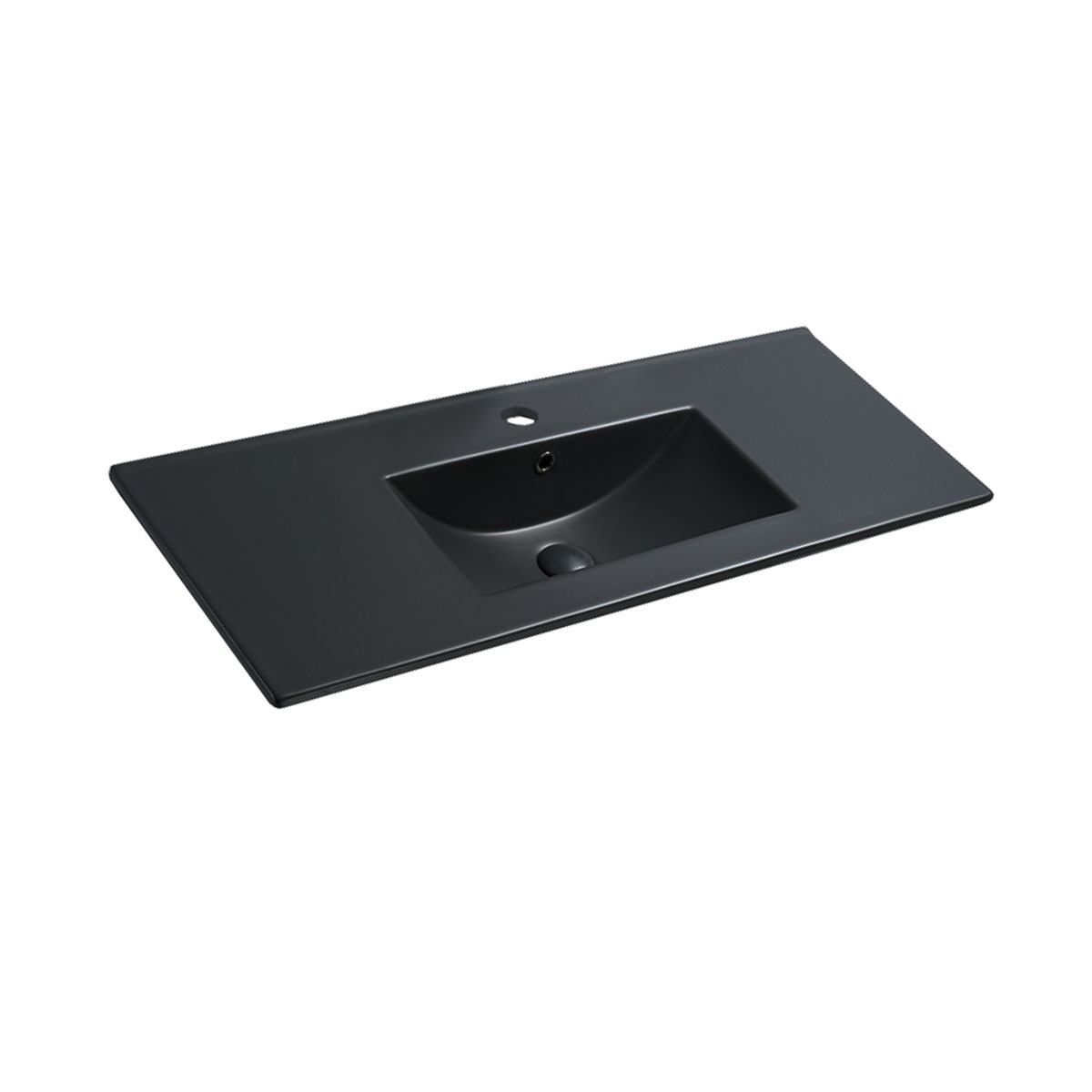 умывальник vincea vbs-13100mb 101,3x46,6 черный матовый