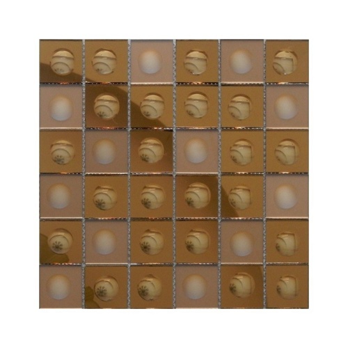 мозаика liya mosaic bronze-m round 30 x 30 зеркальная