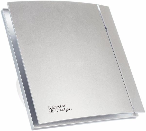 бытовой  вентилятор soler&palau silent-100 chz silver design - 3c  (датчик влажности+ таймер выключения)