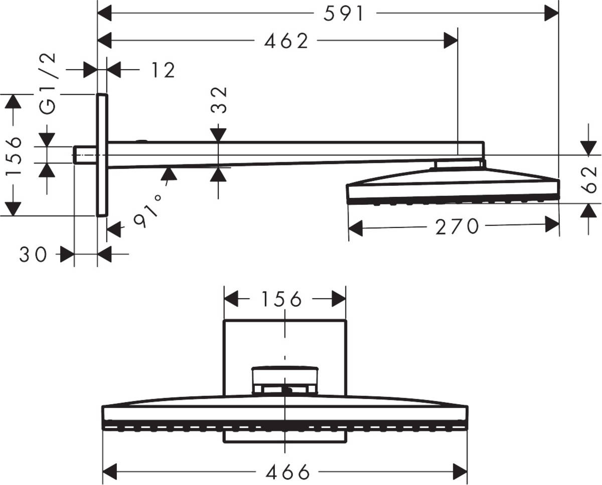 Верхний душ Hansgrohe Croma Select E 180 2jet 26524400 фото 13 верхний душ hansgrohe croma select e 180 2jet 26524400 фото 13
