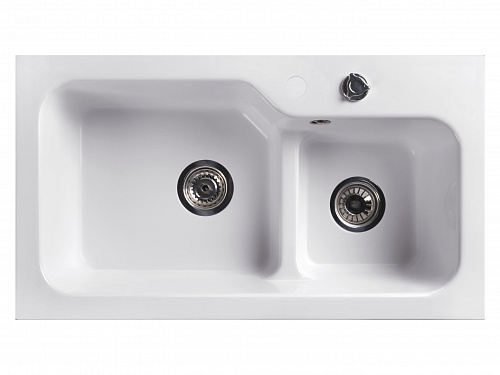 кухонная мойка белюкс sg-rec-duo 8045-01 белый кварц
