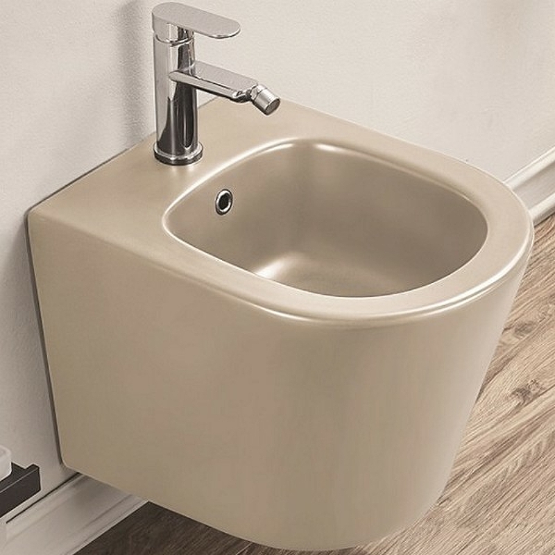 биде подвесное ceramalux 5330mc 36,5x49,5 капучино