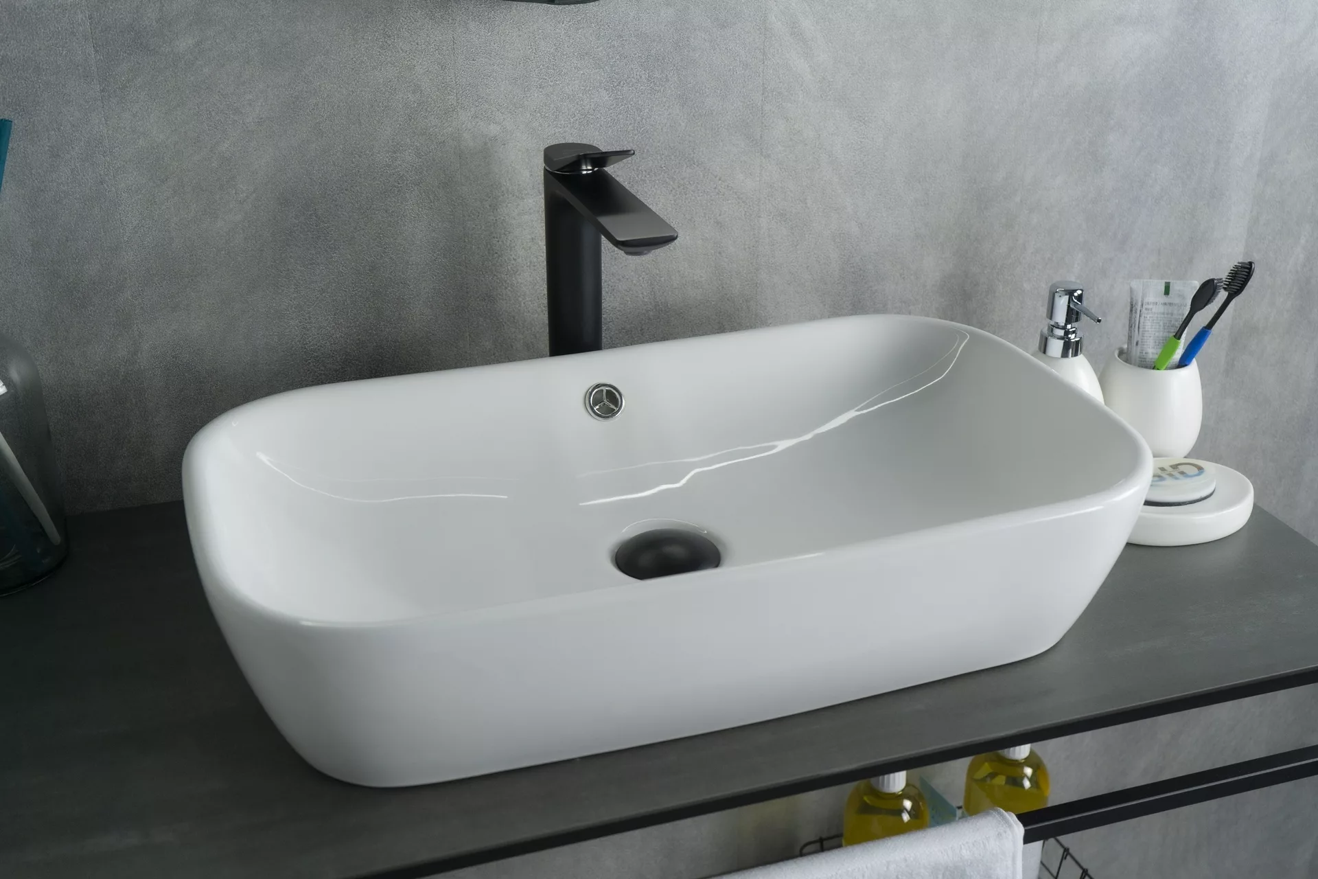 умывальник накладной gid n9217 61x34 белый