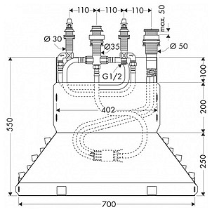 Скрытая часть Hansgrohe 13244180 фото 3 скрытая часть hansgrohe 13244180 фото 3