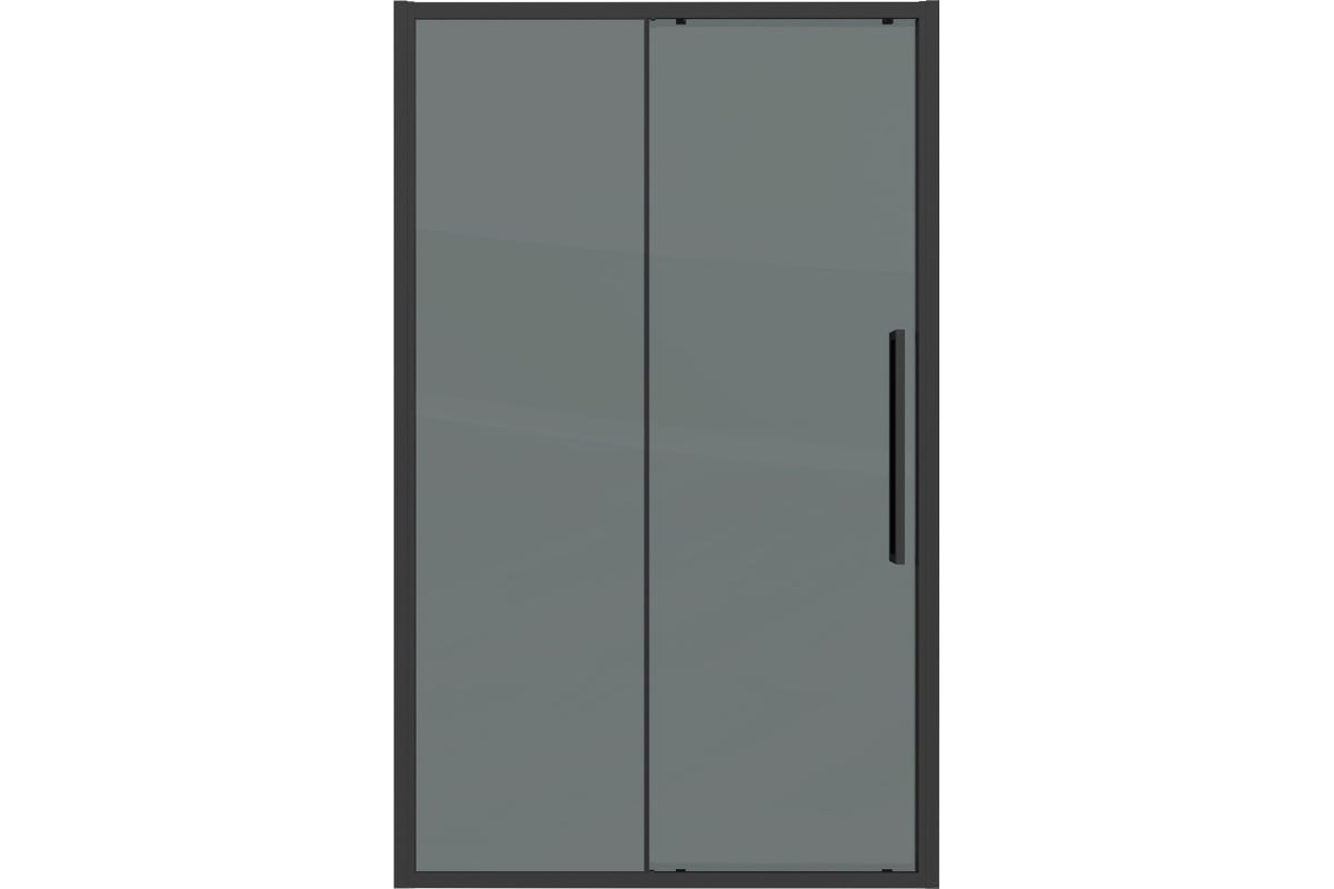 душевая дверь grossman galaxy 120x195 стекло тонированное / профиль черный матовый