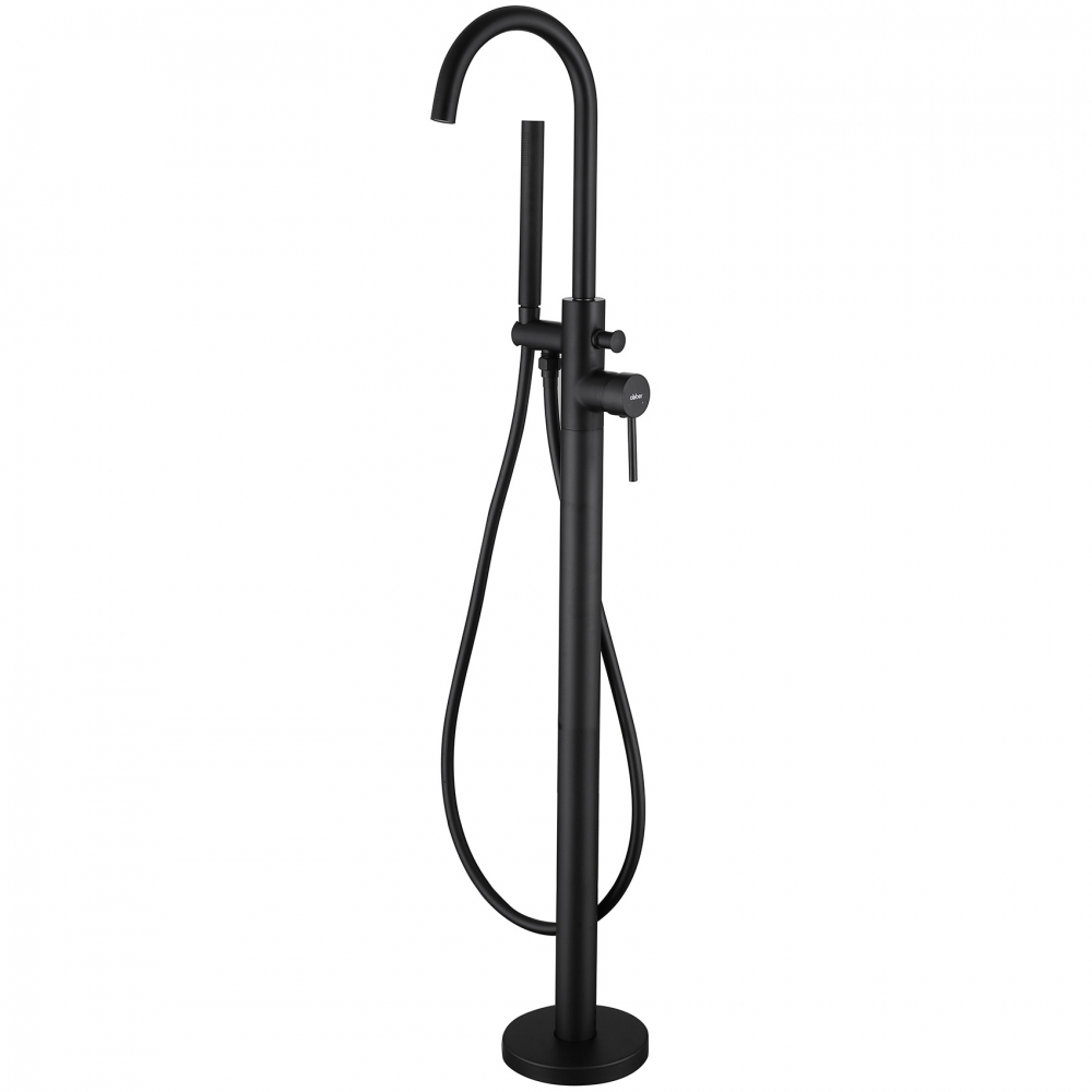 смеситель напольный abber wasser kreis af8115b черный матовый