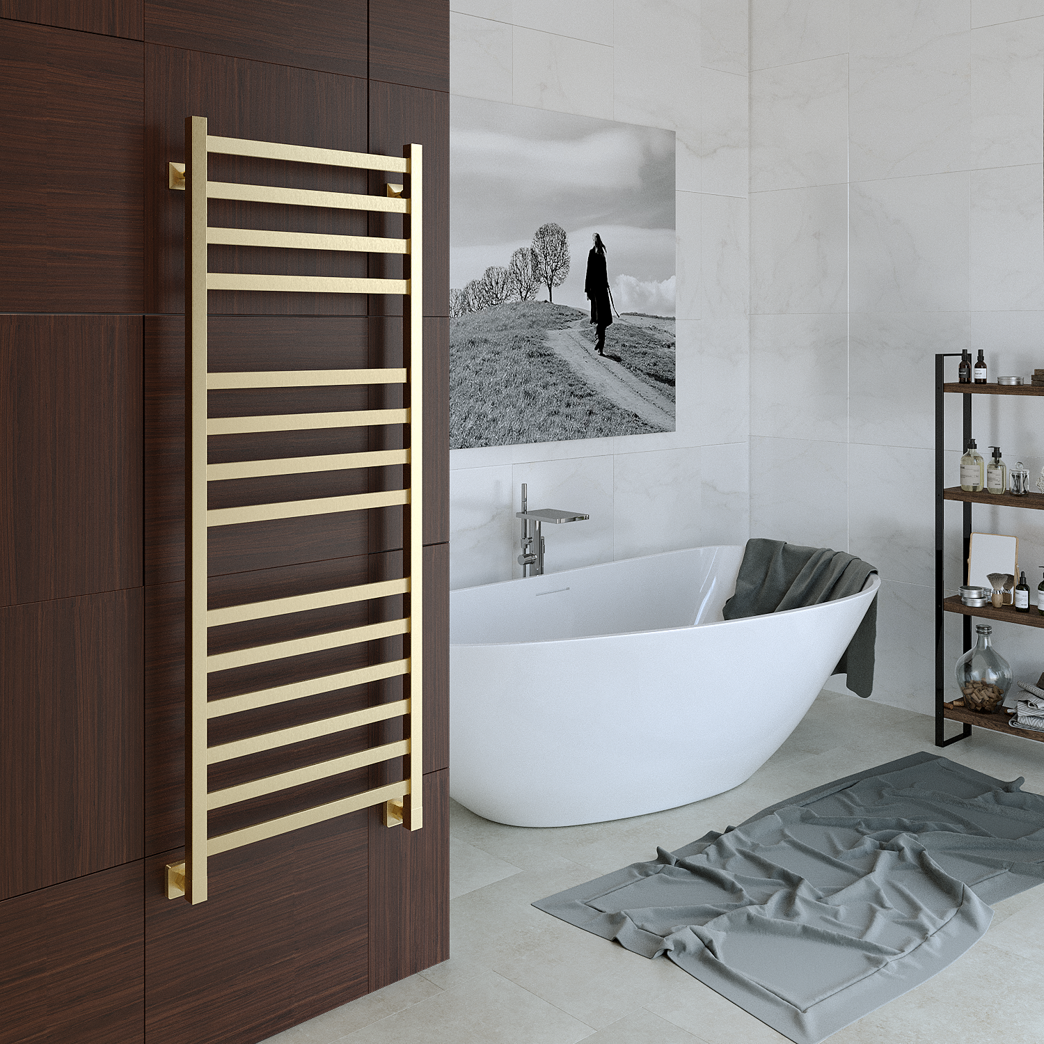 полотенцесушитель водяной stinox prestige luxe 50x140 золото сатин