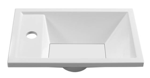 умывальник белюкс мини-2 мн 400 белый матовый solid surface с крышкой