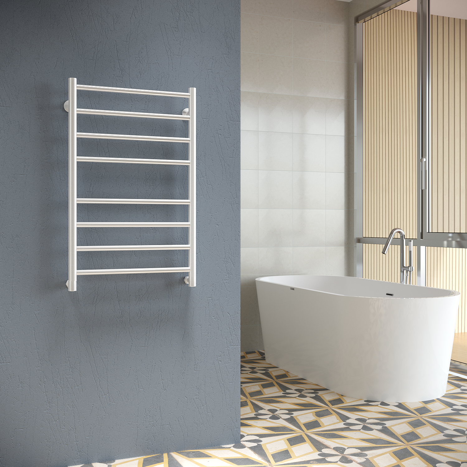 полотенцесушитель водяной stinox toscana 50x80 белый глянец