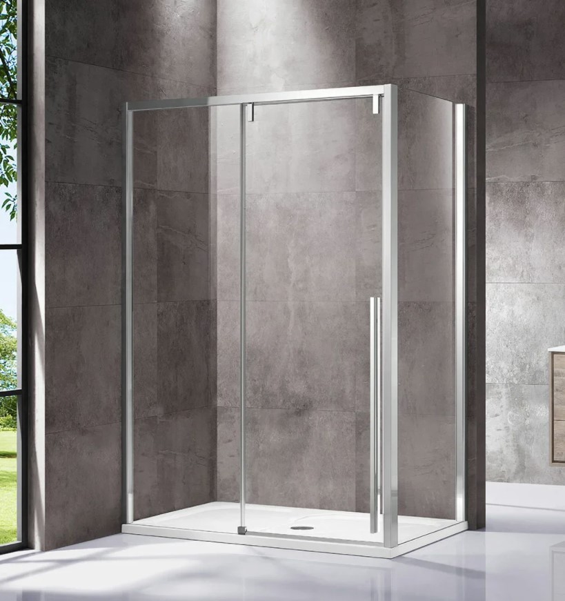 душевой уголок vincea lugano vsr-1l1012cl-1 120x100 стекло прозрачное / профиль хром