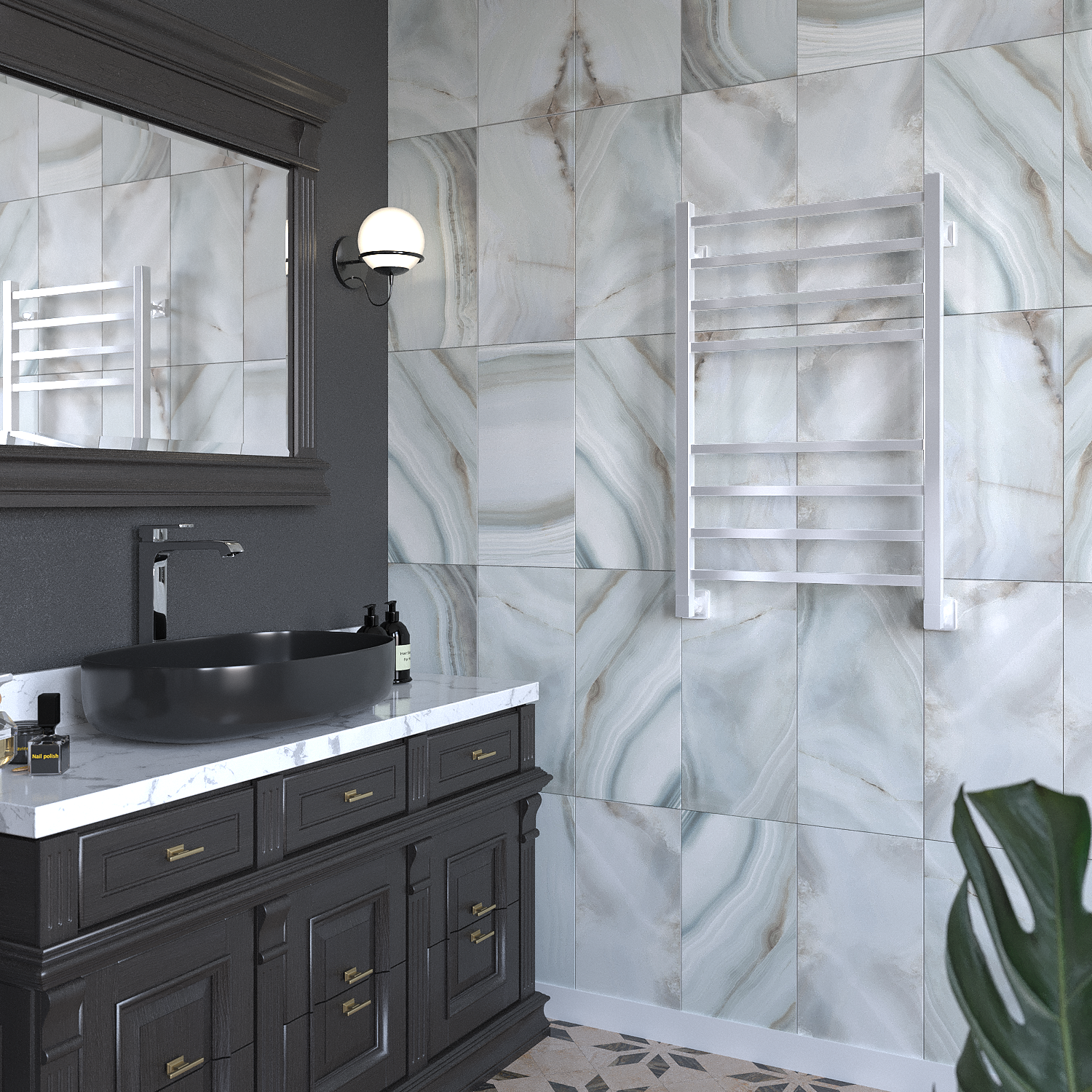 полотенцесушитель водяной stinox quatro 50x80 белый глянец