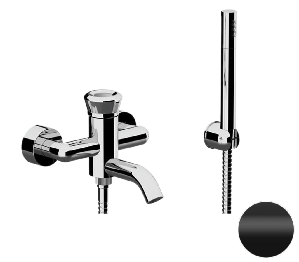смеситель для ванны remer element et02no черный матовый