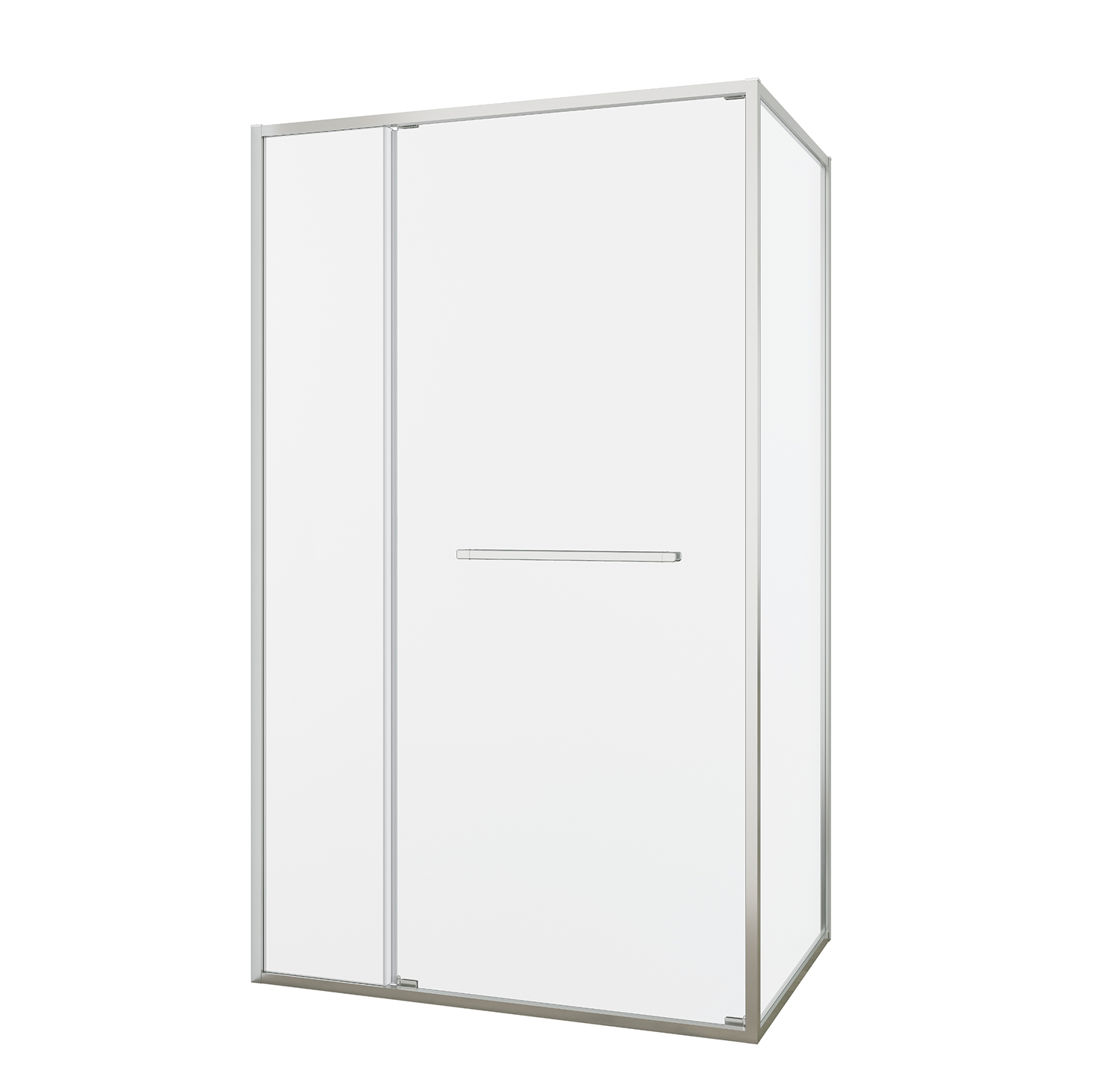 душевой уголок black&white stellar wind s1180-1290n brushed nickel стекло прозрачное, профиль брашированный никель