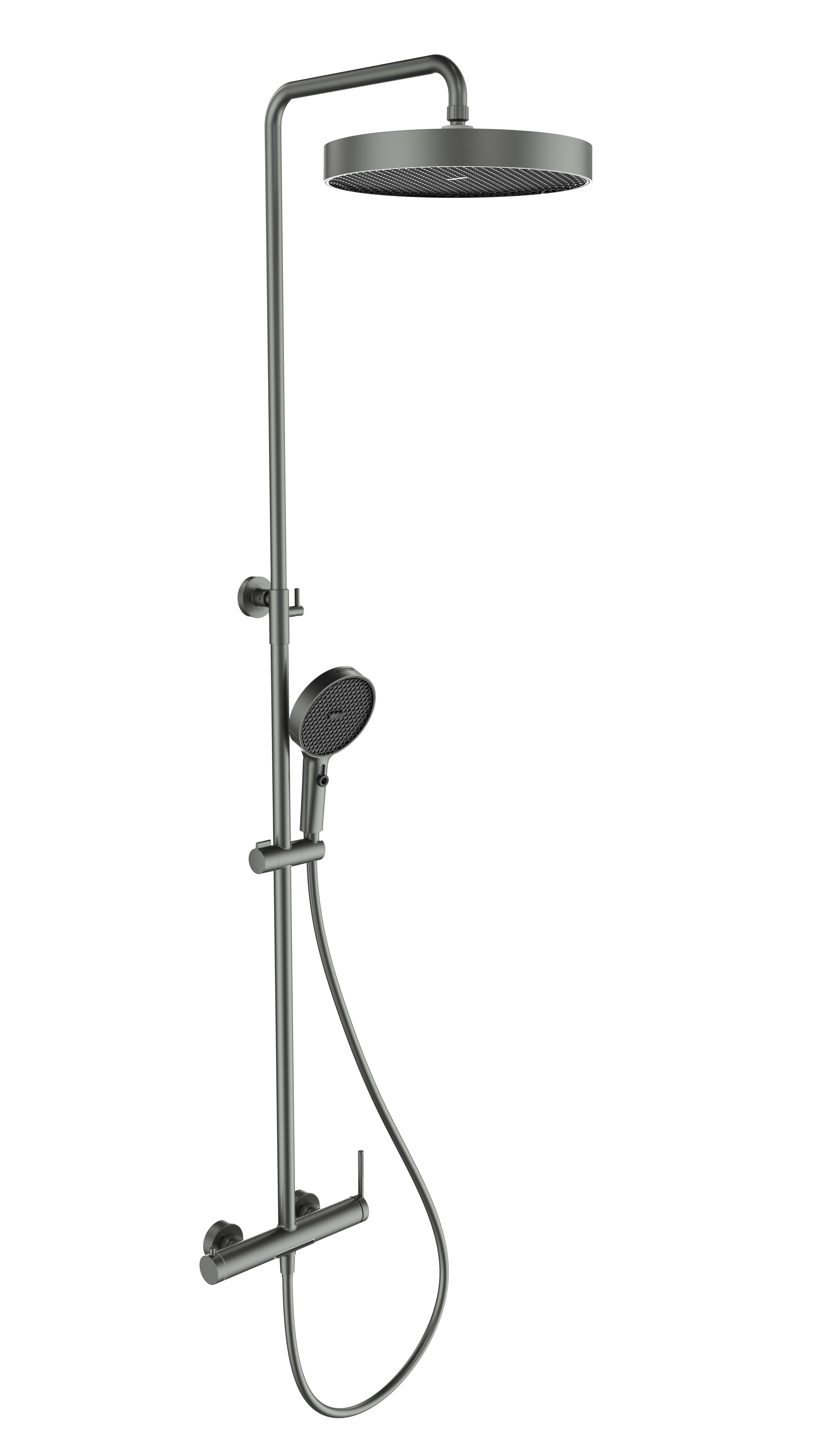 душевая стойка roxen florence 500605-gm оружейная сталь