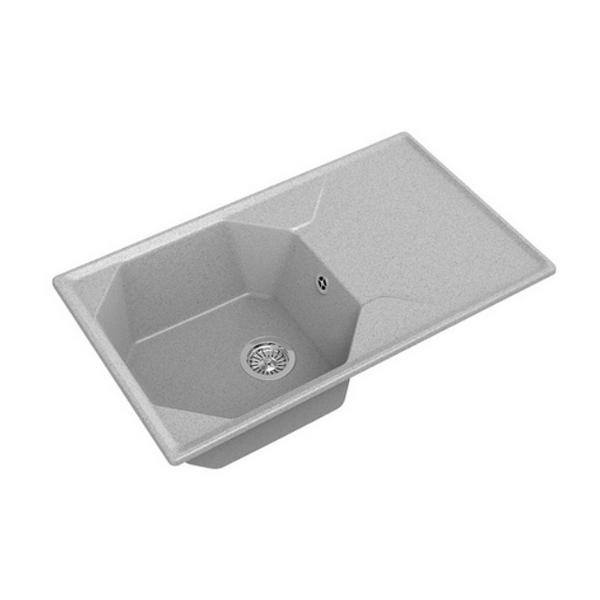 мойка кухонная granfest gf-u-840l серый