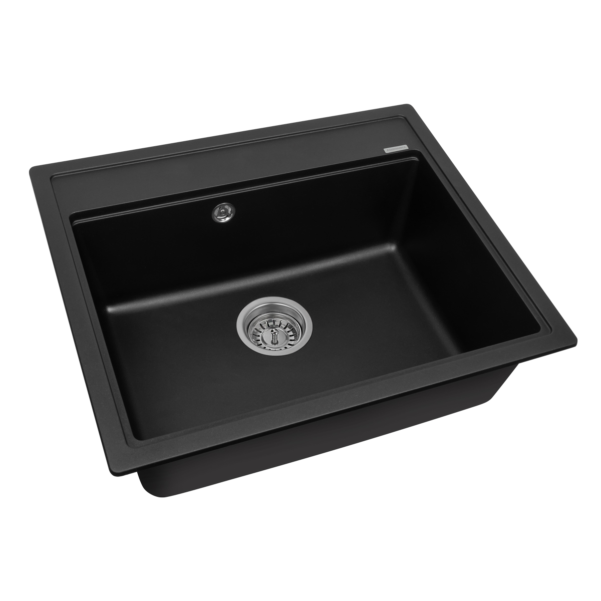 мойка кухонная aquasanita rock sqr 101 601 aw black metallic, черный металлик