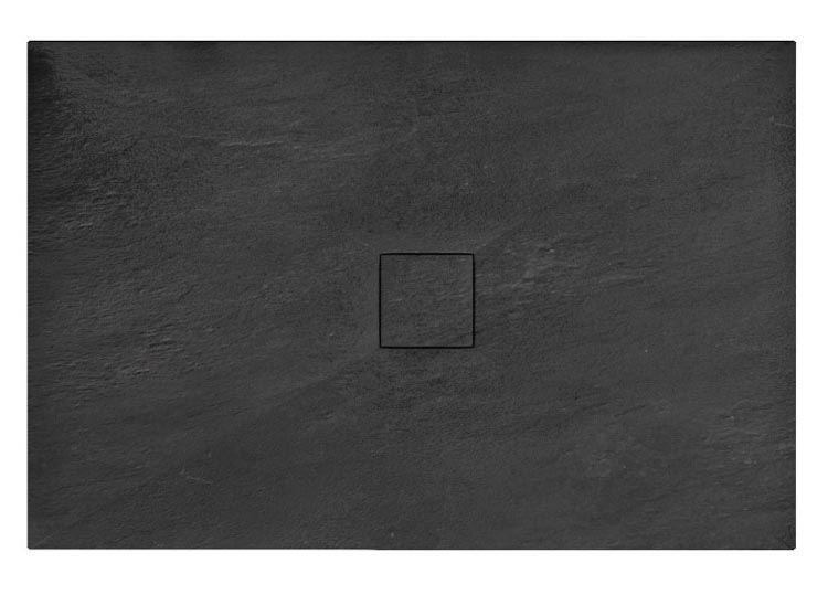 душевой поддон rea black stone rea-k9603 90x120 черный камень