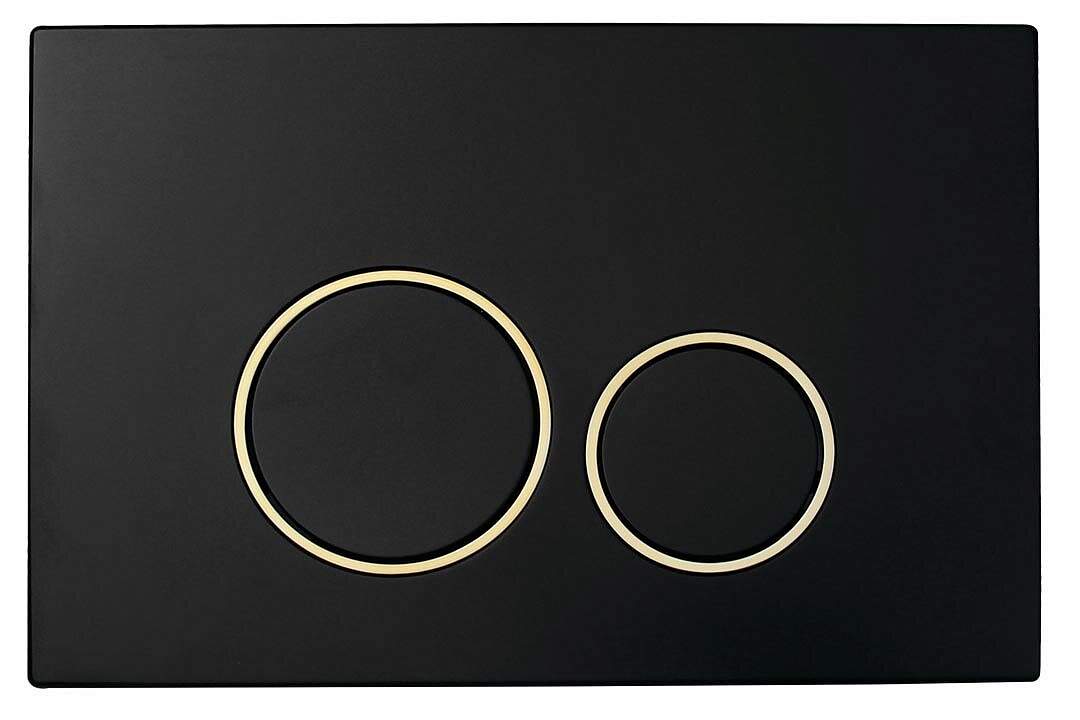 кнопка смыва boheme black gold 663 черный/золото
