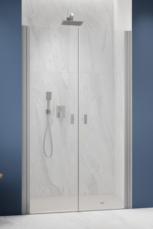душевая дверь radaway nes brushed nickel dwd i 120x200 стекла прозрачные, профиль брашированный никель